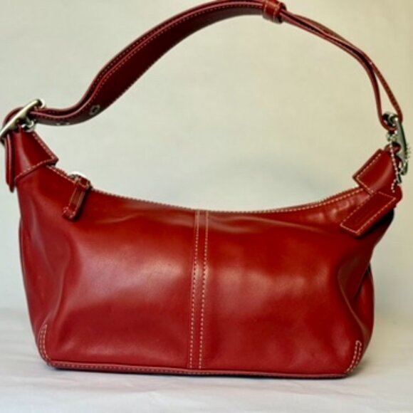 Red Leather Legacy Demi Soho Hobo Bag style 9564 - Picture 1 of 6